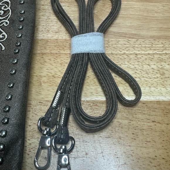 Montana West American Bling Western Embossed Embroidered Studded Crossbody - Picture 10 of 11